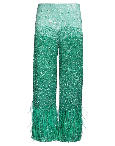 CLIPS Casual trouser Light green 100% Viscose