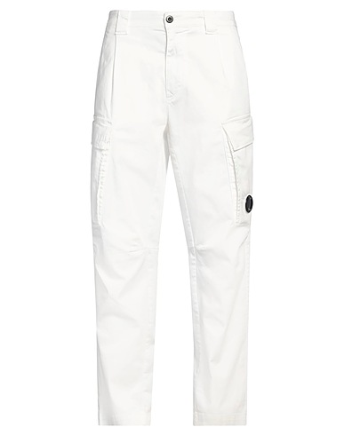 C.P. COMPANY Pantalone Bianco 98% Cotone, 2% Elastan