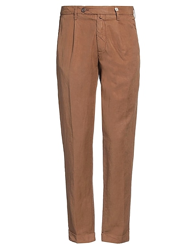 MYTHS Pantalone Marrone 59% Lyocell, 23% Lino, 18% Cotone