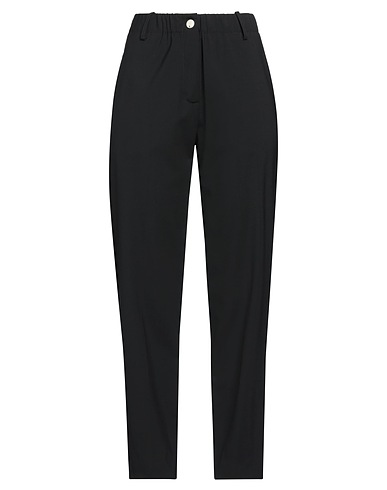 ALYSI Casual pants Black 95% Virgin Wool, 5% Elastane