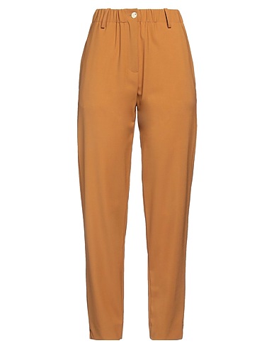 ALYSI Pantalone Cammello 95% Lana Vergine, 5% Elastan