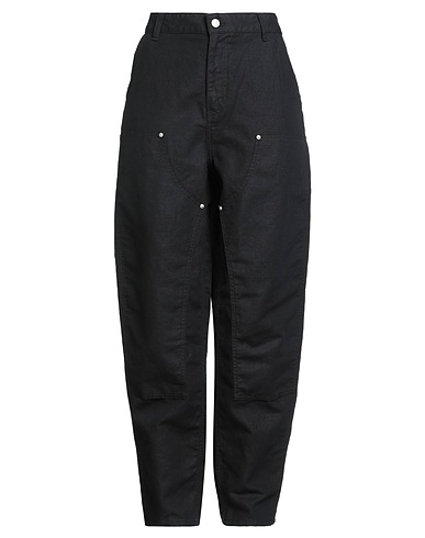 CARHARTT 캐주얼 바지 블랙 61% 코튼, 39% 리넨