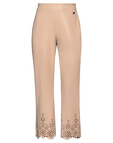 LUCKYLU  Milano Casual trouser Beige 100% Polyurethane