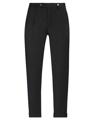 MYTHS Casual trouser Black 55% Polyester, 43% Wool, 2% Elastane