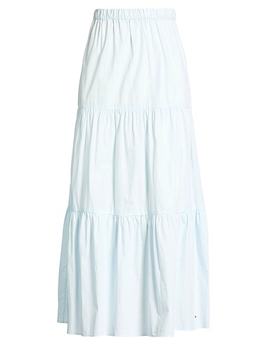 TOMMY JEANS Jupe mi-longue Bleu ciel 100% Coton