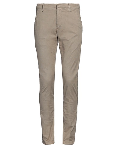 DONDUP Casual pants KHAKI 84% Cotton, 11% Polyester, 5% Elastane