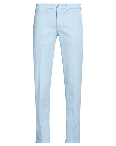RE_HASH Casual pants Sky blue 97% Cotton, 3% Elastane