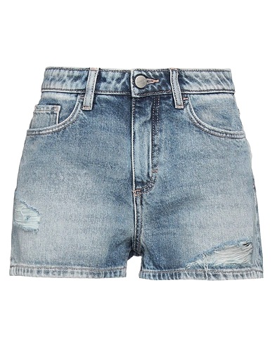 ICON DENIM Denim shorts Blue 100% Cotton