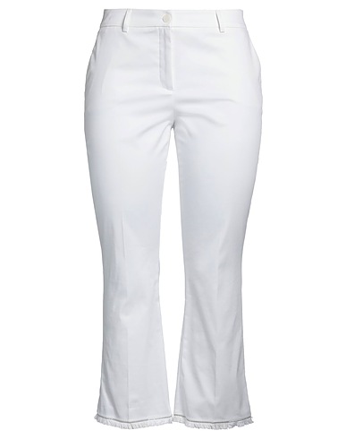ROCCO RAGNI Casual trouser White 98% Cotton, 2% Elastane, Brass