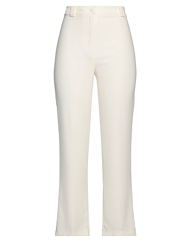 HEBE STUDIO Casual trouser Ivory 100% Polyester