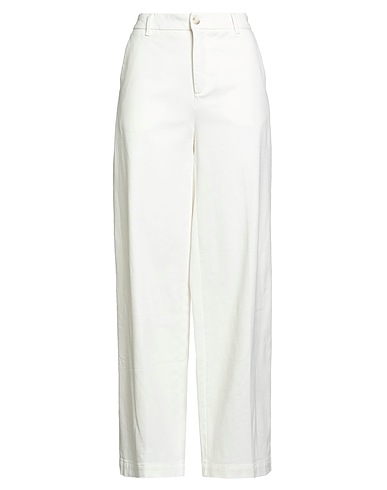TRUE AVENUE Casual pants Ivory 97% Cotton, 3% Elastane