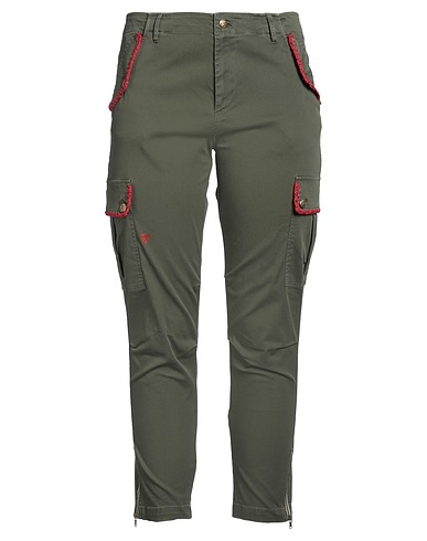 HISTORY REPEATS Casual trouser Military green 98% Cotton, 2% Elastane