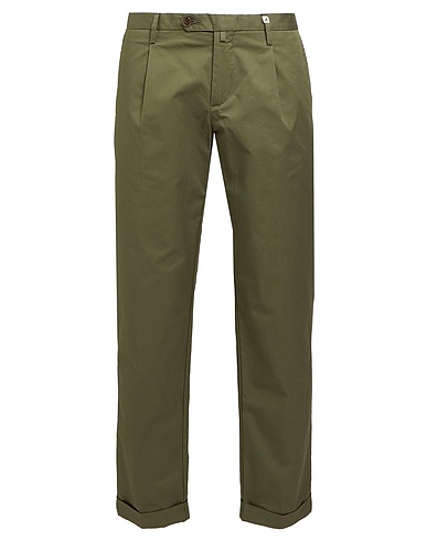 MYTHS Casual pants Military green 97% Cotton, 3% Elastane