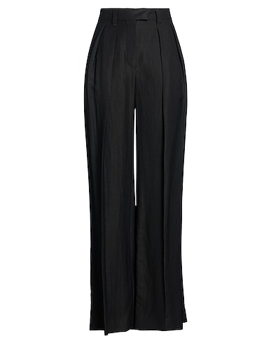 BRUNELLO CUCINELLI Casual trouser Black 73% Viscose, 27% Linen