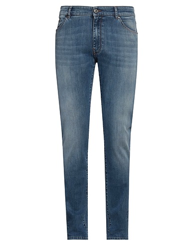 PT Torino Denim trousers Blue 87% Cotton, 11% Polyester, 2% Elastane