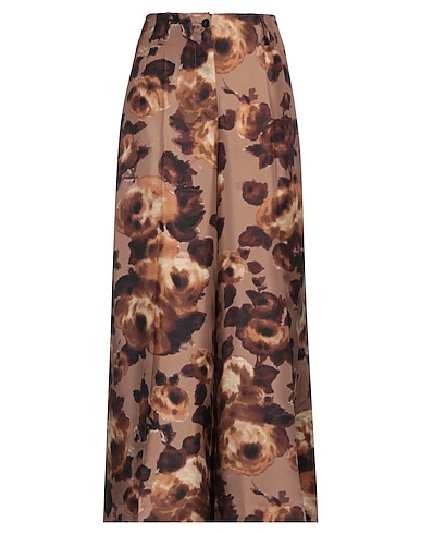 ALBERTO BIANI BOTTOMWEAR Light brown 100% Silk