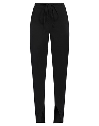 ART259DESIGN Casual trouser Black 72% Viscose, 24% Polyamide, 4% Linen, Silk