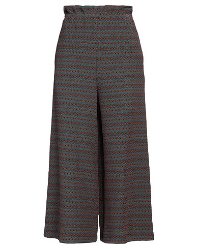 ALESSIA SANTI Casual trouser Deep teal 53% Polyester, 43% Cotton, 2% Other Fibres, 2% Elastane