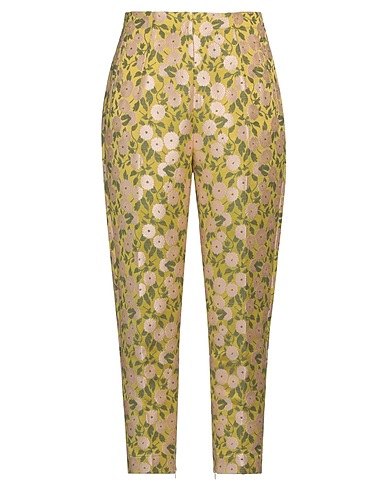 ALESSIA SANTI Casual trouser Sage green 49% Polyester, 44% Cotton, 6% Acrylic, 1% Other Fibres