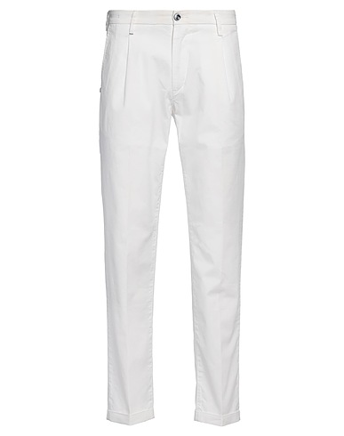 RE_HASH Casual trouser White 96% Pima Cotton, 4% Elastane