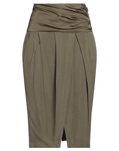 ALESSIA SANTI Midi skirt Military green 100% Viscose