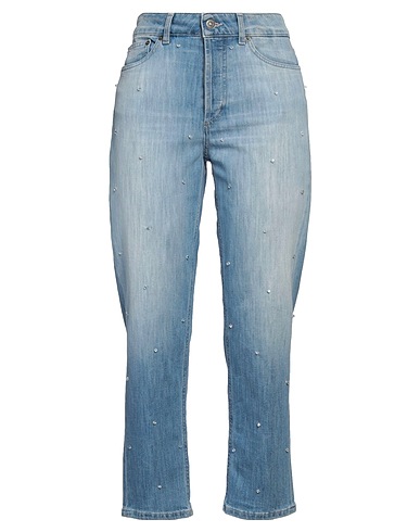 DONDUP Denim trousers Blue 89% Cotton, 11% Elastomultiester
