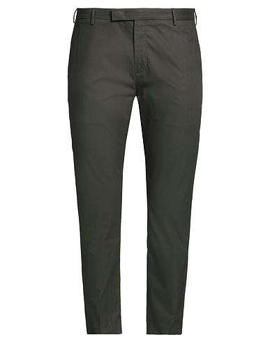 PT Torino Casual trouser Dark green 65% Cotton, 29% Polyamide, 6% Elastane