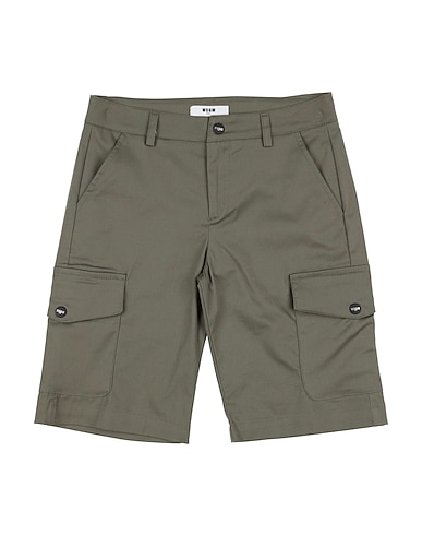 MSGM Shorts & Bermuda KIDS VERDE MILITARE 98% Cotton, 2% Elastane