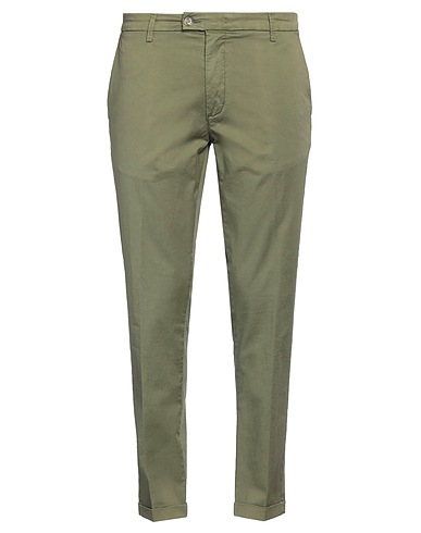 RE_HASH Pantalone Verde militare 97% Cotone, 3% Elastan