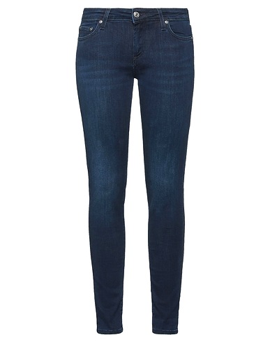 ROŸ ROGER'S Denim pants Blue 93% Cotton, 5% Elastane, 2% Rubber
