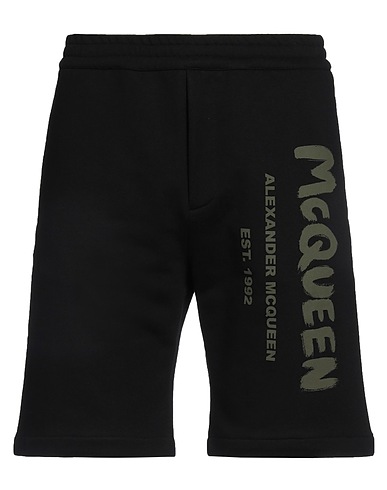 MCQUEEN Shorts & Bermuda Black 100% Cotton