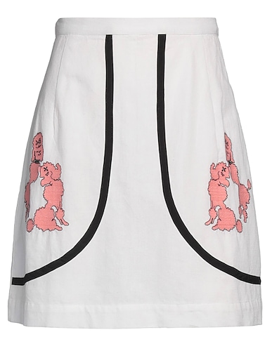 BATSHEVA Mini skirt White 100% Cotton