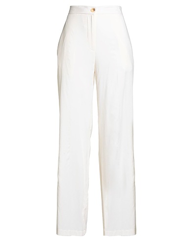 VICOLO Pantalone Avorio 80% Viscosa, 20% Lino