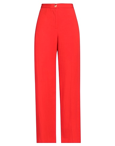 VICOLO Pantalone Rosso pomodoro 80% Viscosa, 20% Lino
