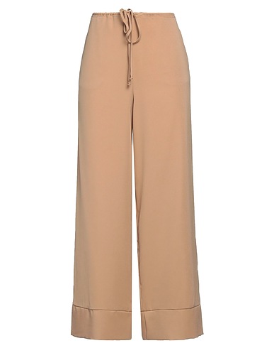 MERCI ITALIA Casual trouser Camel 85% Polyester, 15% Viscose