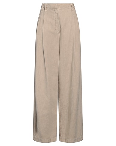 BRUNELLO CUCINELLI Casual pants Beige 60% Cotton, 40% Linen, Brass