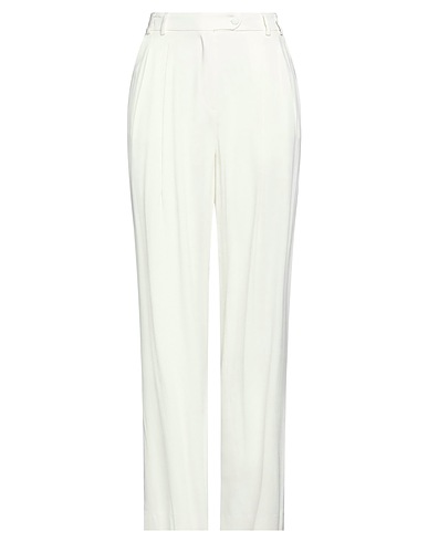 MANILA GRACE Pantalone Avorio 97% Viscosa, 3% Elastan