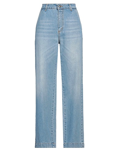 ANGELA DAVIS Denim trousers Blue 100% Cotton
