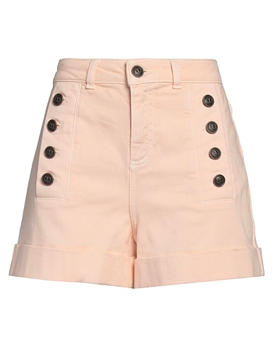 TWINSET Shorts & Bermuda Apricot 98% Cotton, 2% Elastane