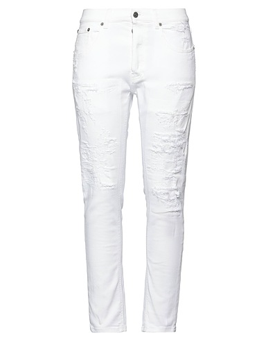 DONDUP Denim trousers White 92% Cotton, 6% Elastomultiester, 2% Elastane