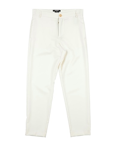 BALMAIN Casual trouser White 100% Virgin Wool