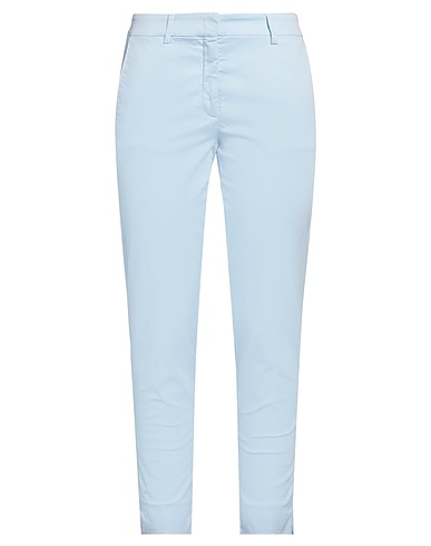 ROSSOPURO Casual trouser Sky blue 96% Cotton, 4% Elastane