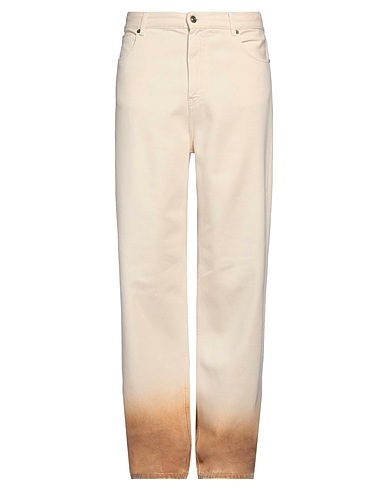 ALANUI Denim trousers Beige 100% Cotton