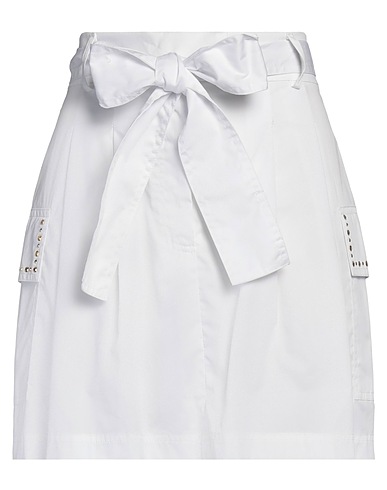 SHIRTAPORTER Mini skirt White 100% Cotton