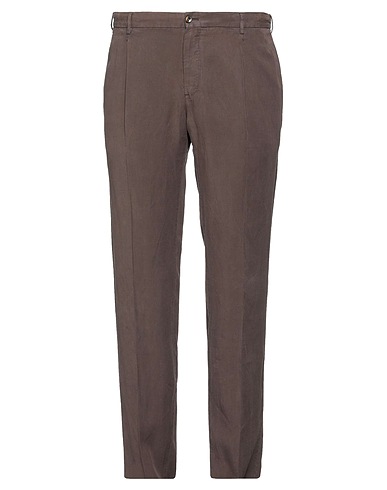 PT Torino Casual trouser Chocolate brown 61% Lyocell, 22% Linen, 17% Cotton