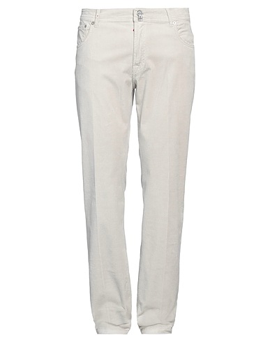 KITON Casual pants Light grey 91% Cotton, 7% Cashmere, 2% Elastane