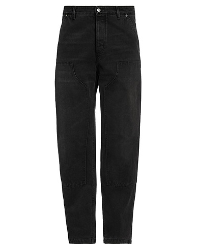 DIOR Denim trousers Black 100% Cotton, Calfskin