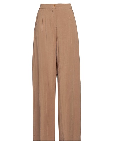 J'M DESIGN Casual trouser Brown 60% Viscose, 40% Linen