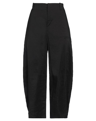 YUKAI Casual trouser Black 42% Linen, 33% Viscose, 13% Nylon, 12% Elastane