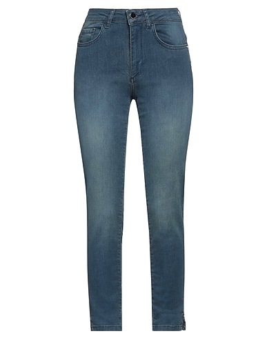 DIANA GALLESI Denim pants Blue 82% Cotton, 16% Polyester, 2% Elastane